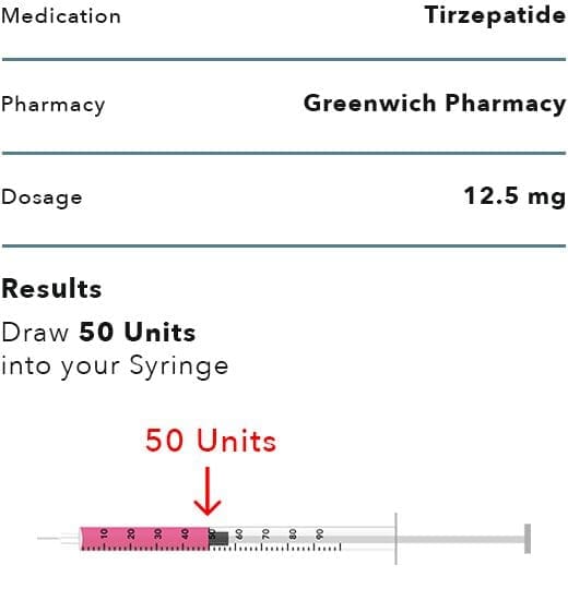 Greenwich Tirzepatide 12.5mg Injection Instructions